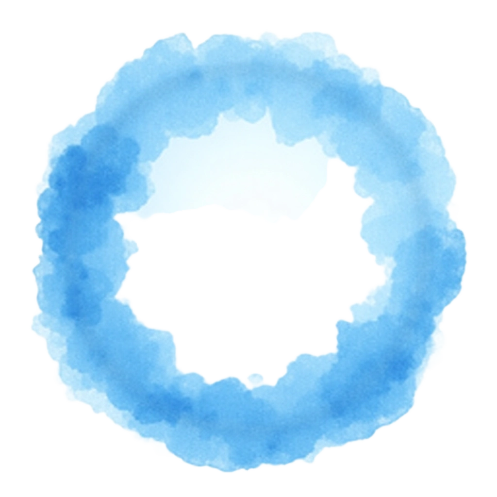 Watercolor Circle with Silhouette